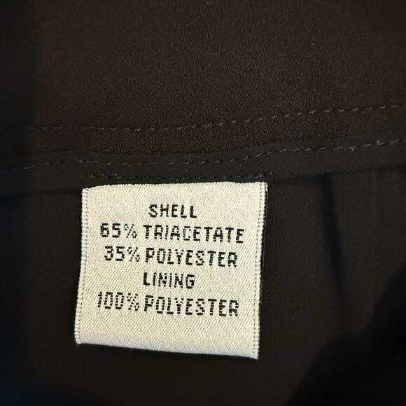 Talbot’s Women’s Dress Pants Black Size 4 Wide Leg Pleated 100%‎ Polyester Lined - Picture 10 of 11